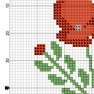 Shell Poppy Florals Cross Stitch Pattern – Daily Cross Stitch