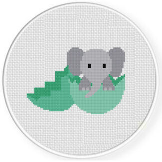Baby Elephant from Egg Cross Stitch Pattern