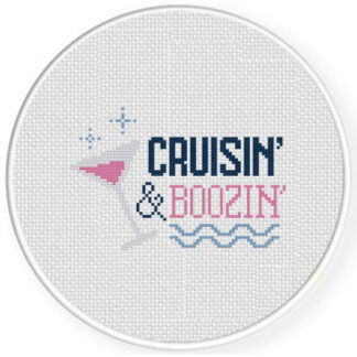 Cruisin' and Boozin' Cross Stitch Pattern
