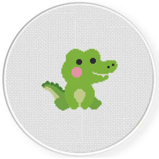 Cute Alligator Cross Stitch Pattern
