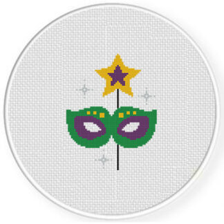 Fat Tuesday Crown and Scepter Cross Stitch Pattern