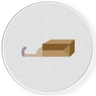 Kitty Inside Paperbag Cross Stitch Pattern