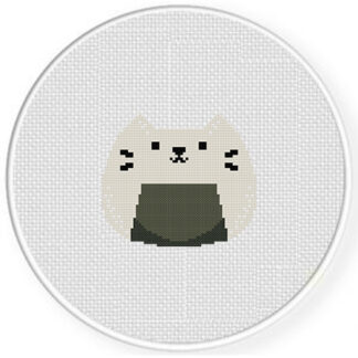 Kitty Rice Ball Cross Stitch Pattern