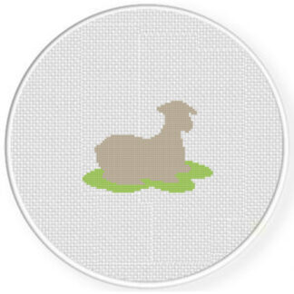 Lamb Silhouette Cross Stitch Pattern