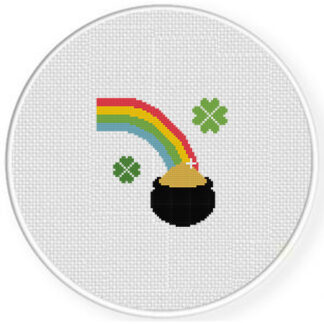 Lucky End Of The Rainbow Cross Stitch Pattern