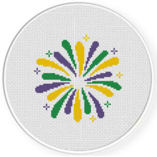 Mardi Gras Fireworks Stitch Pattern
