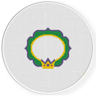 Mardi Gras Frame Stitch Pattern