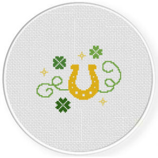 Shamrock Horseshoe Cross Stitch Pattern