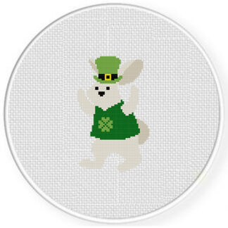 St. Patrick's Day Rabbit Cross Stitch Pattern