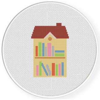 Book House Cross Stitch Pattern