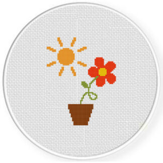 Flower Under The Sun Cross Stitch Pattern