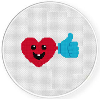 Heart Approval Cross Stitch Pattern
