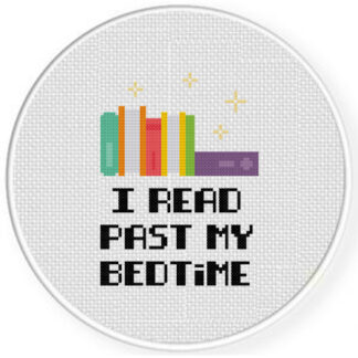 I Read Past My Bedtime Cross Stitch Pattern