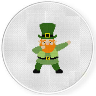 Leprechaun Dab Cross Stitch Pattern