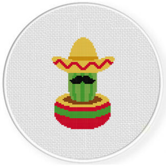 Mexican Cactus Cross Stitch Pattern