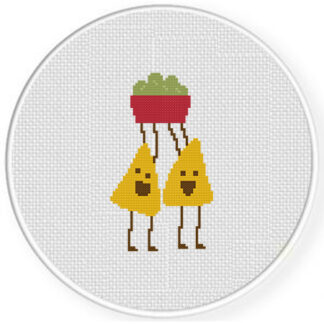 Nacho Guac Party Cross Stitch Pattern