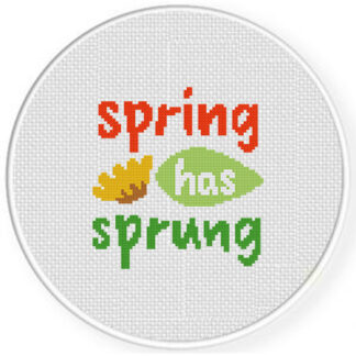 Spring Has Sprung Cross Stitch Pattern