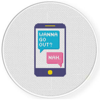 Wanna Go Out Cross Stitch Pattern