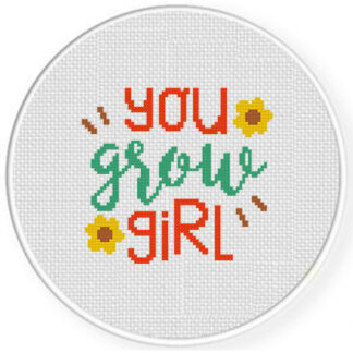 You Grow Girl Cross Stitch Pattern