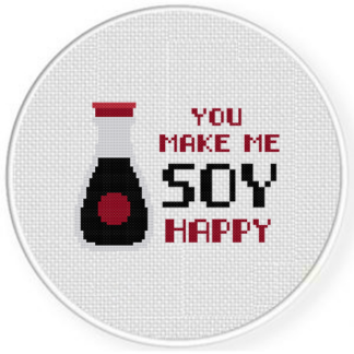You Make Me Soy Happy Cross Stitch Pattern