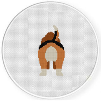Beagle Backside Cross Stitch Pattern