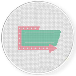 Diner Sign Arrow Cross Stitch Pattern