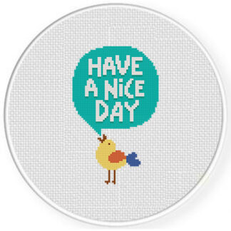 Have A Nice Day Bird Cross Stitch Pattern
