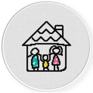 Home Sweet Home Doodle Cross Stitch Pattern
