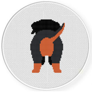 Rottweiler Backside Cross Stitch Pattern