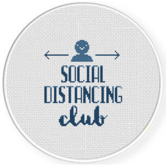 Social Distancing Club Cross Stitch Pattern