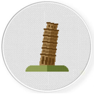 Leaning Tower Of Pisa Cross Stitch Pattern