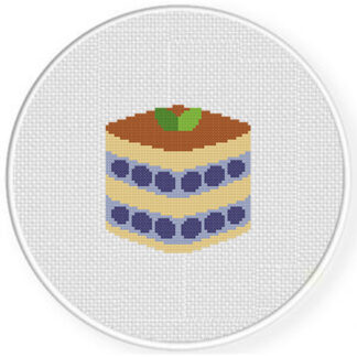 Blueberry Layer Cake Cross Stitch Pattern