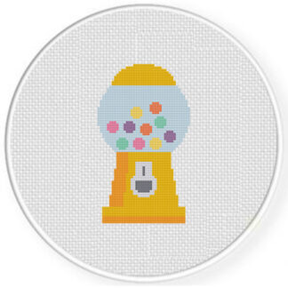 Bubblegum Machine Cross Stitch Pattern