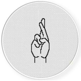 Crossed Fingers Cross Stitch Pattern
