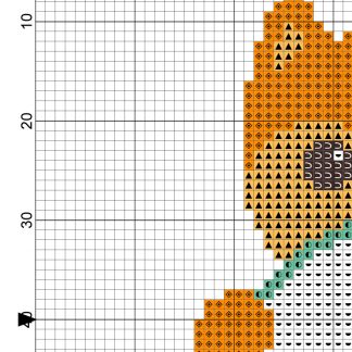 Fox Holding Monogram Frame Cross Stitch Pattern – Daily Cross Stitch