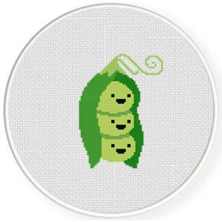 Hap-PEA-ness Cross Stitch Pattern