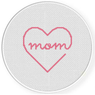 Heart Mom Cross Stitch Pattern