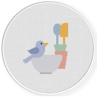 Kitchen Bird Cross Stitch Pattern