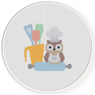 Kitchen Owl Cross Stitch Pattern