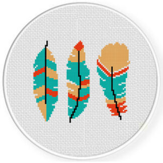 Native Feathers Cross Stitch Pattern