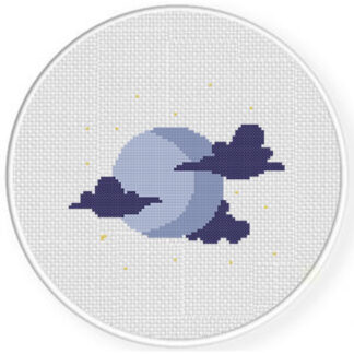 New Moon Cross Stitch Pattern