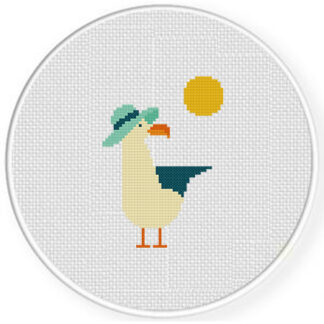 Seagull In The Sun Cross Stitch Pattern
