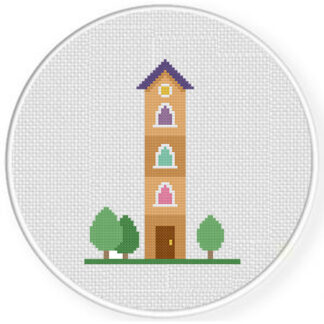 Tall House Cross Stitch Pattern