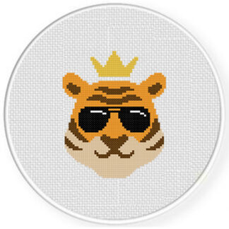 Tiger King Cross Stitch Pattern