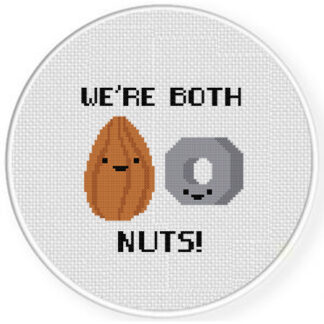 We're Both Nuts Cross Stitch Pattern