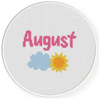 August Cross Stitch Pattern