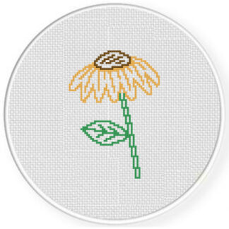 Cornflower Outline Cross Stitch Pattern