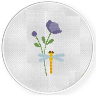 Dragonfly And Flora Cross Stitch Pattern – Daily Cross Stitch