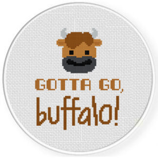 Gotta Go, Buffalo Cross Stitch Pattern
