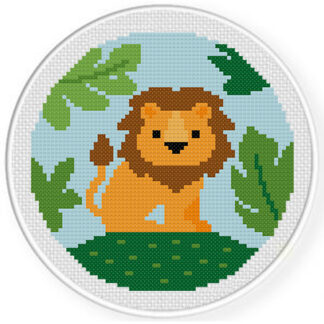 Lion In the Jungle Cross Stitch Pattern